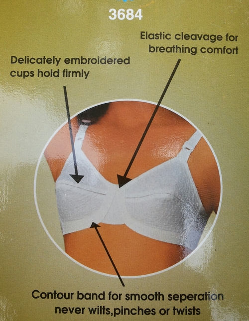 Chic - Cotton, White | Seamless Cups, Adjustable Straps, Firm Support, Delicate Embroidery