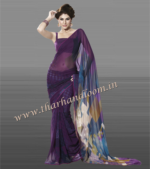 Luminous purple saree