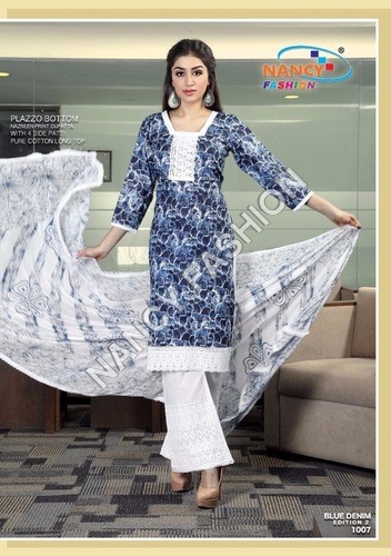 Blue Ladies Dress Material