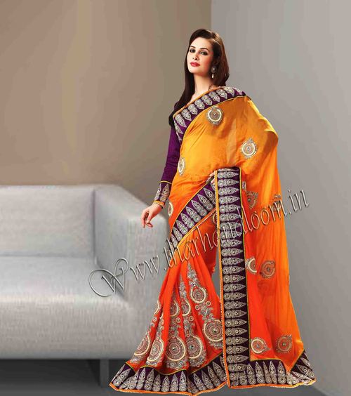 Golden Yellow Bridal Saree