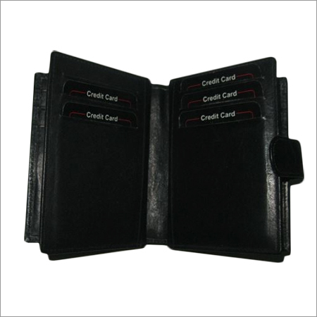 Black Leather Card Holder