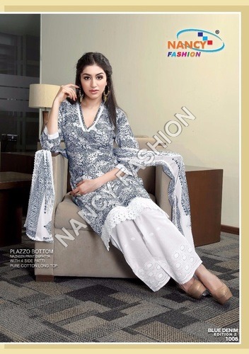 Grey And White Indian Kurta Payjama