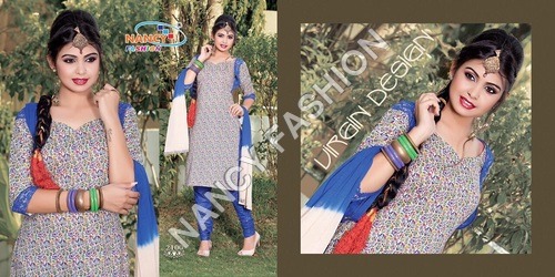 Mix Printed Unstitched Salwar Kameez