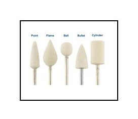 Mounted Felts Buff - Felt, Variable Diameter, 3mm Shank | Smooth Finish, Precise Shaping, Efficient Polishing