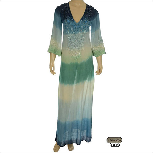 7 Shades of Jane Beads Detailing Maxi Style Dress Medium