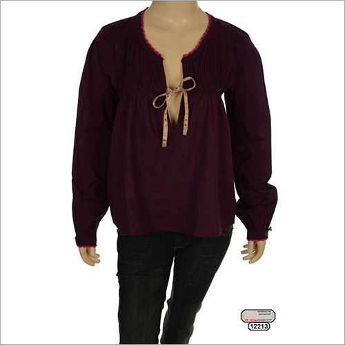 3.9 Anthropologie OD Crochet Detailing Blouse