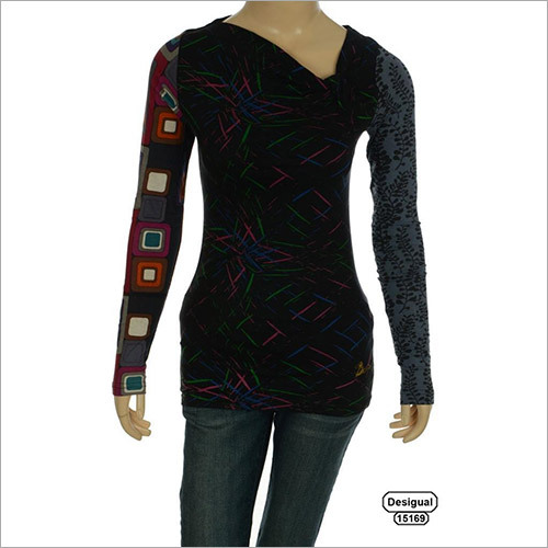 4.9 NEW DESIGUAL Abstract & Geometric Print Top Small