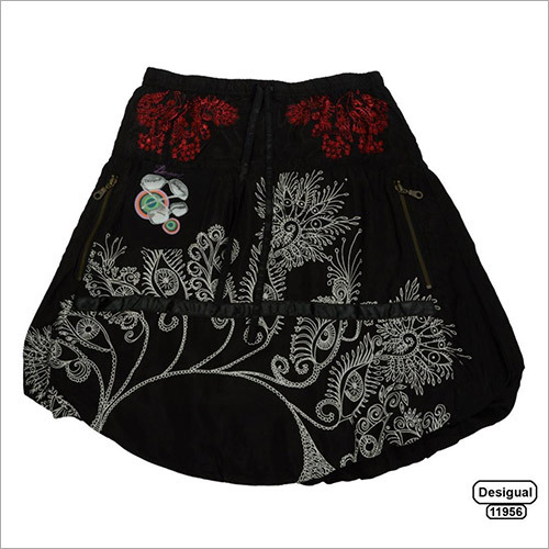 6.0 NEW DESIGUAL Baroque Print Bubble Skirt -Q SIZE -36
