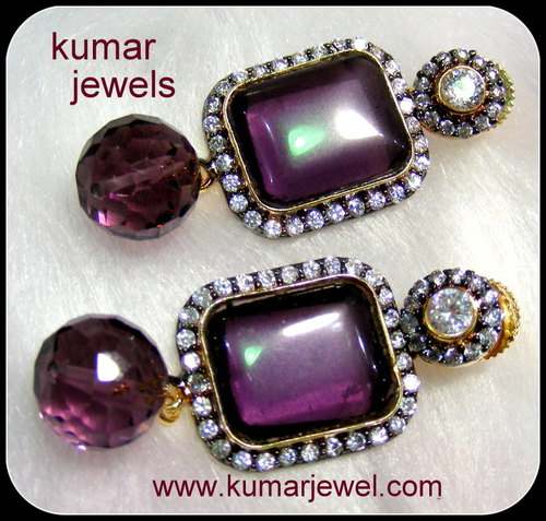 Purple Stone Earring