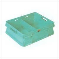 Plastic Blue Milk Pouch Square Crate