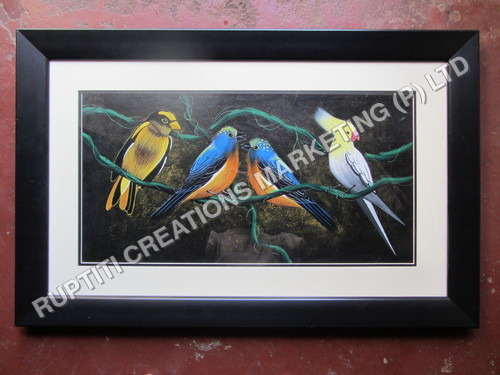 Bird's Painting with framing