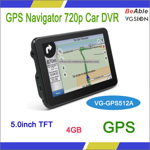 With 5 inch GPS Navigator 720p Car DVR