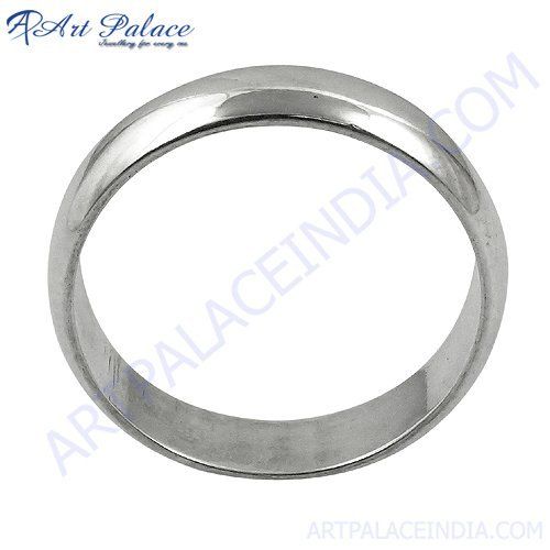 Indian Touch 925 Sterling Silver Jewelry, Simple Style Plain Silver Ring
