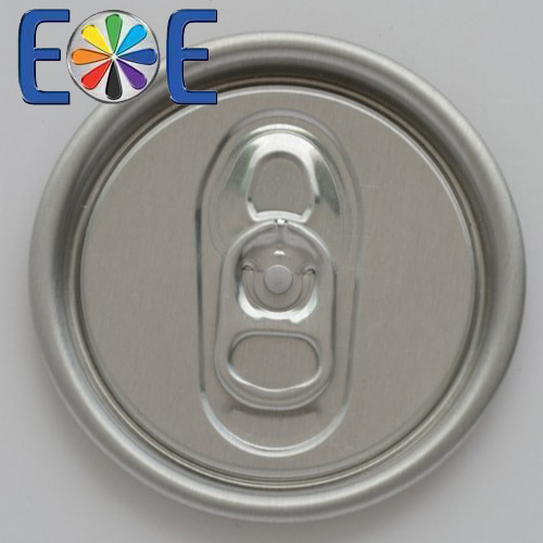 Pet Beverage Can Lid - Aluminum 57mm Chuck, 206 SOT Size, Clear/Gold Lacquer, Easy Open End