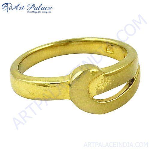 Hottest Product Plain Silver Gold Plated Ring, 925 Sterling Silver Jewelry