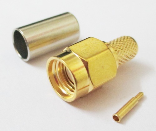 SMA (M) Straight Connector for RG58 Cable