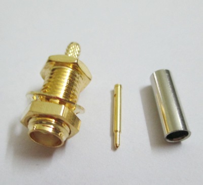 RP SMA Female St. B/H Connector for RG174 Cable