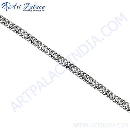 Simple Plain Silver Chain, 925 sterling silver