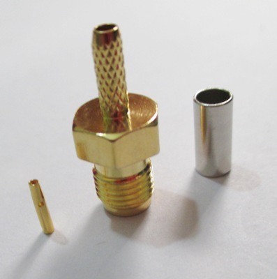SMA (F) Straight Connector for RG316 Cable