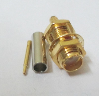 RP SMA (F) B/H Connector for RG174 Cable