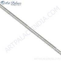 Simple Thin Plain Silver Chain, 925 Sterling Silver