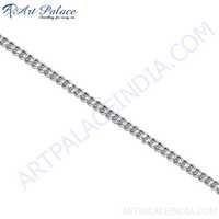 Simple Plain Silver Chain, 925 Sterling Silver
