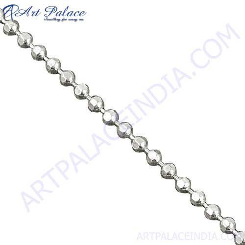 HOT & Fashionable Beads Style Simple Silver Chain, 925 Sterling Silver