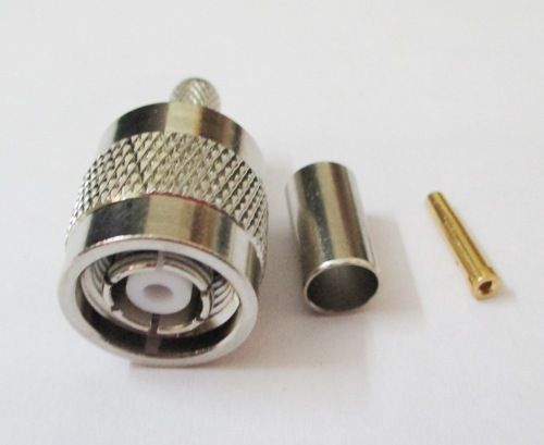 Silver And Brass Rp Tnc (M) St. Connector For Rg58 Cable