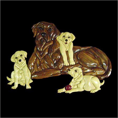 Wooden Dog Hanging - Wood, Varied Dimensions, Brown | Intricate Carving, Polished Finish, Elegant Design, Gift Box Packaging