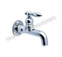 Long Body Bib Cock With Wall Flange