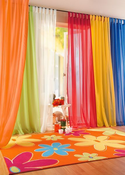 coloured curtains