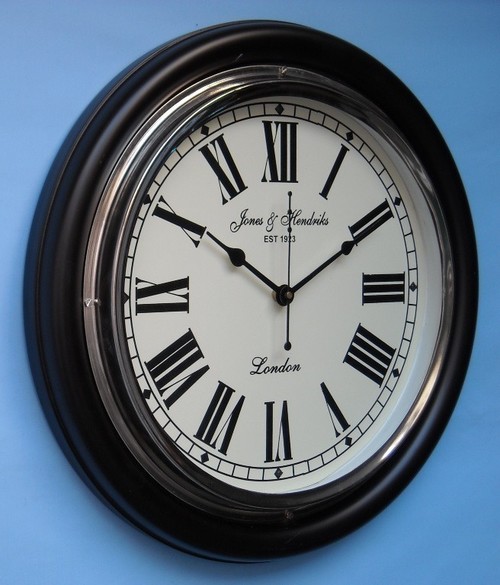 Wood & Brass Wall Clock