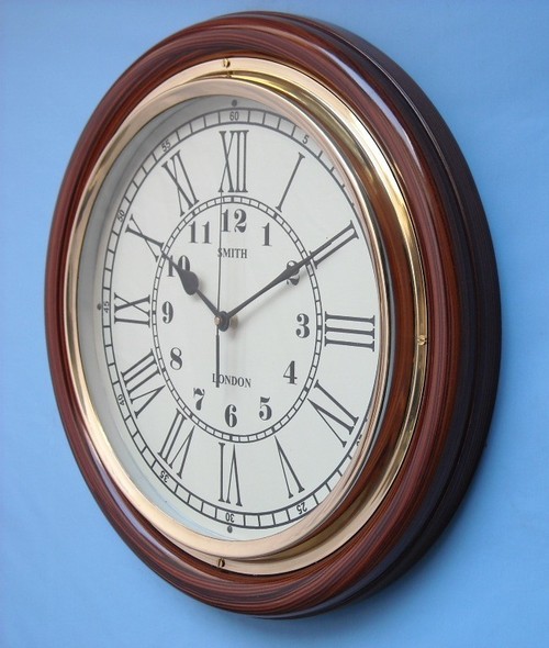 Wood & Brass Rosewood Polish Clock
