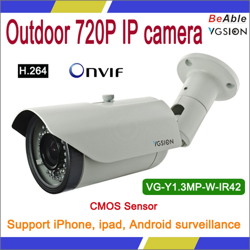 Day & Night Outdoor 720P IP Camera - 1/3-inch CMOS, 2.8-12 mm Lens, IR 35m | ONVIF, Mobile Access, IP66 Waterproof