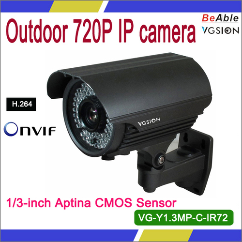 Day & Night Outdoor 720P IP Camera - 1/3-inch CMOS, 6mm Lens, IP66 Waterproof | 720p HD, Night Vision, ONVIF, 72 IR LEDs, 60m IR Distance