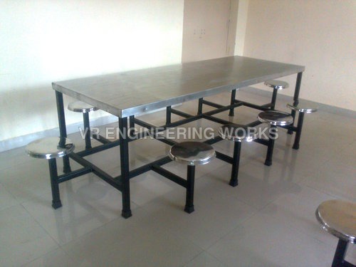 10 Seater SS Canteen Dining Table By VR ENGINEERING WORKS