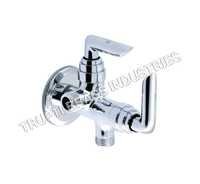 Two Way Angle Cock With Wall Flange