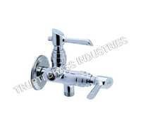 Two Way Angle Cock With Wall Flange