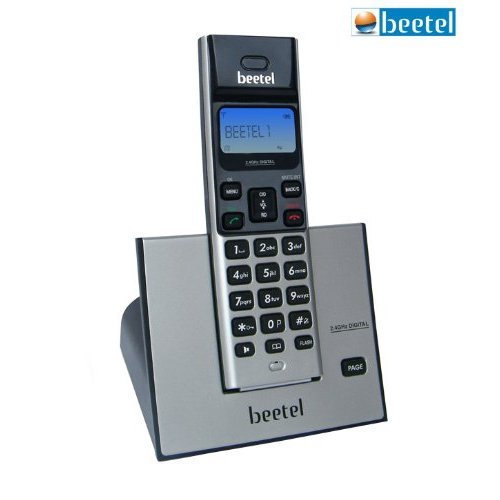Beetel X62 Cordless Phone (Black/Silver)
