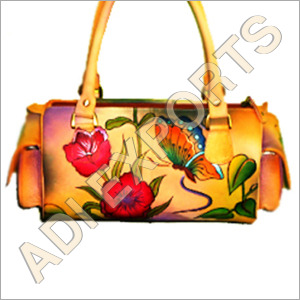 Flower Painted Leather Bag