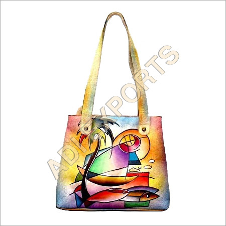 Painted Shoulder Leather Bag