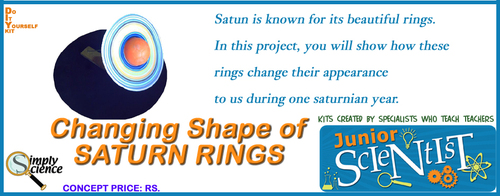 Changing Shape Of Saturn Rings - Paper, 8x10 Inches, Blue, 300 DPI Print, Educational Chart, Visual Aid