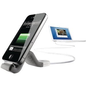 Philips DLC2407GRY/17 Sync & Charge Cable with FlexAdaptStand for iPod/iPhone - Grey