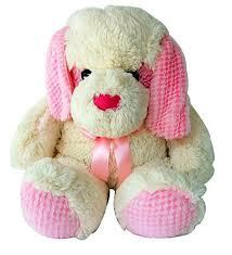 Soft Toy-3 - Knitted Fabric, Small, Cream | Soft, Cuddly, Adorable, Playful, Huggable Polyester Filling