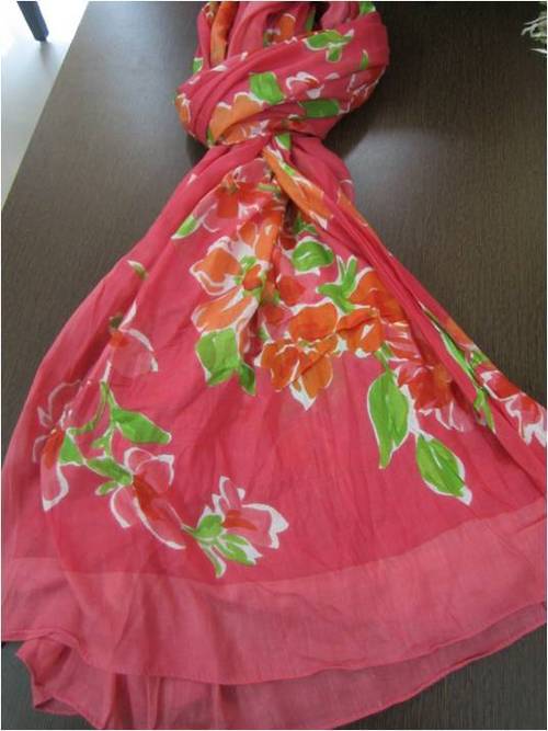 Stoles - Cotton, 70x20 Inches, Pink | Soft Fabric, Floral Print, Lightweight, Versatile Style, Comfortable Drape