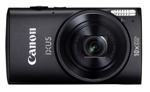 Canon IXUS 255 HS 12.1MP Point-and-Shoot Digital Camera (Black) with 4GB SD Card, Camera Case