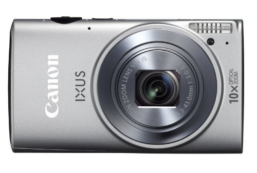 Canon IXUS 255 HS 12.1MP Point-and-Shoot Digital Camera (Silver) with 4GB SD Card, Camera Case