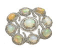 Opal Pendant - 14k Gold & Sterling Silver, 20x20 Mm | Elegant Design, Fine Craftsmanship, Gemstone Accents, High Polish Finish, Versatile Style