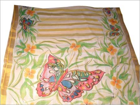 Handpaint kerala cotton Saree