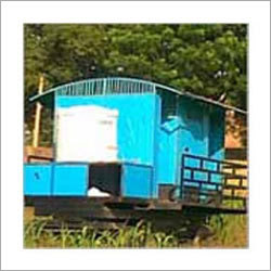 Mobile Toilet Van - Steel Structure Flip Open Style Sky Blue Color | Lockable Doors Ventilated Design Highly Transportable